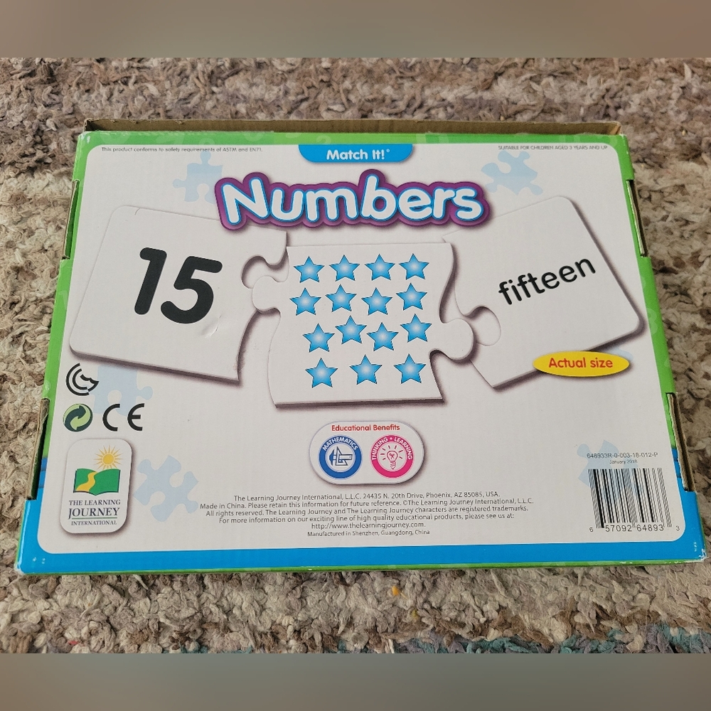 Numbers Puzzle Set Educational Learning Interactive - Picture 2 of 3